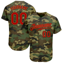 Charger l'image dans la galerie, Custom Camo Red-Old Gold Authentic Salute To Service Baseball Jersey