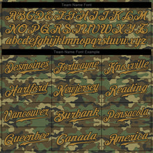 Load image into Gallery viewer, Custom Camo Old Gold-Black Authentic Salute To Service Baseball Jersey
