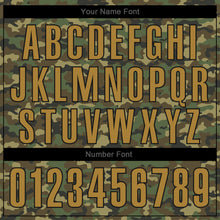 Load image into Gallery viewer, Custom Camo Old Gold-Black Authentic Salute To Service Baseball Jersey