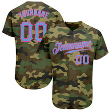 Загрузить изображение в средство просмотра галереи, Custom Camo Light Blue-Pink Authentic Salute To Service Baseball Jersey