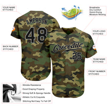 Load image into Gallery viewer, Custom Camo Black-Gray Authentic Salute To Service Baseball Jersey
