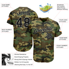 Загрузить изображение в средство просмотра галереи, Custom Camo Black-Gray Authentic Salute To Service Baseball Jersey