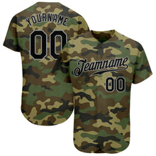 Загрузить изображение в средство просмотра галереи, Custom Camo Black-Gray Authentic Salute To Service Baseball Jersey