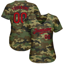 Загрузить изображение в средство просмотра галереи, Custom Camo Red-Navy Authentic Salute To Service Baseball Jersey