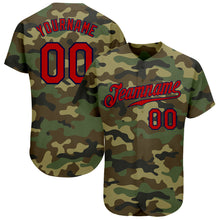 Загрузить изображение в средство просмотра галереи, Custom Camo Red-Navy Authentic Salute To Service Baseball Jersey