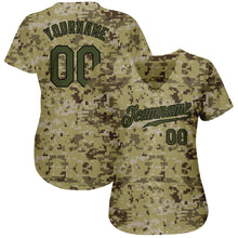 Загрузить изображение в средство просмотра галереи, Custom Camo Olive-Black Authentic Salute To Service Baseball Jersey