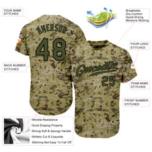 Загрузить изображение в средство просмотра галереи, Custom Camo Olive-Black Authentic Salute To Service Baseball Jersey