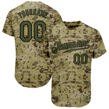 Загрузить изображение в средство просмотра галереи, Custom Camo Olive-Black Authentic Salute To Service Baseball Jersey