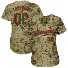 Загрузить изображение в средство просмотра галереи, Custom Camo Olive-Red Authentic Salute To Service Baseball Jersey