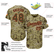Загрузить изображение в средство просмотра галереи, Custom Camo Olive-Red Authentic Salute To Service Baseball Jersey