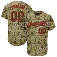 Загрузить изображение в средство просмотра галереи, Custom Camo Olive-Red Authentic Salute To Service Baseball Jersey