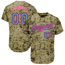 Загрузить изображение в средство просмотра галереи, Custom Camo Light Blue-Pink Authentic Salute To Service Baseball Jersey