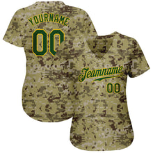Загрузить изображение в средство просмотра галереи, Custom Camo Green-Gold Authentic Salute To Service Baseball Jersey