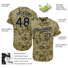 Load image into Gallery viewer, Custom Camo Black-Gray Authentic Salute To Service Baseball Jersey