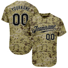 Load image into Gallery viewer, Custom Camo Black-Gray Authentic Salute To Service Baseball Jersey