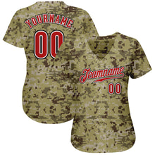 Charger l'image dans la galerie, Custom Camo Red-Black Authentic Salute To Service Baseball Jersey