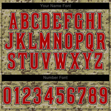 Charger l'image dans la galerie, Custom Camo Red-Black Authentic Salute To Service Baseball Jersey