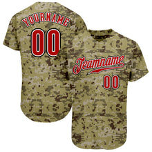 Charger l'image dans la galerie, Custom Camo Red-Black Authentic Salute To Service Baseball Jersey