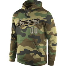 Charger l'image dans la galerie, Custom Stitched Camo Black-Cream Sports Pullover Sweatshirt Salute To Service Hoodie
