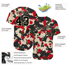 Load image into Gallery viewer, Custom Camo Black-Cream Authentic Salute To Service Baseball Jersey