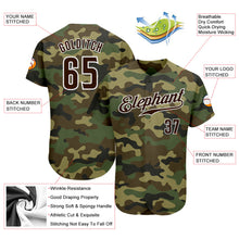 Загрузить изображение в средство просмотра галереи, Custom Camo Brown-White Authentic Salute To Service Baseball Jersey