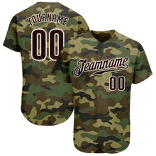 Загрузить изображение в средство просмотра галереи, Custom Camo Brown-White Authentic Salute To Service Baseball Jersey