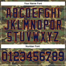 Загрузить изображение в средство просмотра галереи, Custom Camo Navy-Orange Authentic Salute To Service Baseball Jersey