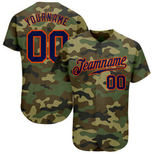 Загрузить изображение в средство просмотра галереи, Custom Camo Navy-Orange Authentic Salute To Service Baseball Jersey