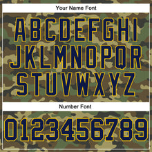 Charger l'image dans la galerie, Custom Camo Navy-Gold Authentic Salute To Service Baseball Jersey