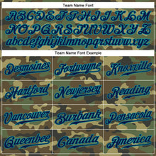 Загрузить изображение в средство просмотра галереи, Custom Camo Navy-Teal Authentic Salute To Service Baseball Jersey