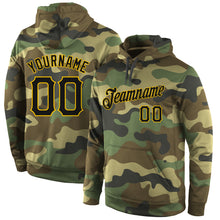 Charger l'image dans la galerie, Custom Stitched Camo Black-Gold Sports Pullover Sweatshirt Salute To Service Hoodie