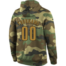 Charger l'image dans la galerie, Custom Stitched Camo Old Gold-Black Sports Pullover Sweatshirt Salute To Service Hoodie