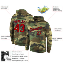 Загрузить изображение в средство просмотра галереи, Custom Stitched Camo Red-Navy Sports Pullover Sweatshirt Salute To Service Hoodie
