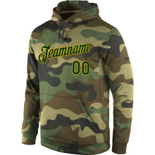 Charger l'image dans la galerie, Custom Stitched Camo Green-Gold Sports Pullover Sweatshirt Salute To Service Hoodie