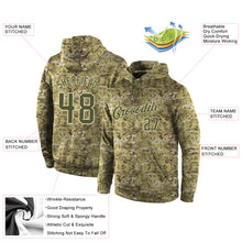 Charger l'image dans la galerie, Custom Stitched Camo Olive-Cream Sports Pullover Sweatshirt Salute To Service Hoodie