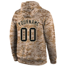 Charger l'image dans la galerie, Custom Stitched Camo Black-Cream Sports Pullover Sweatshirt Salute To Service Hoodie