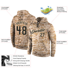 Charger l'image dans la galerie, Custom Stitched Camo Black-Cream Sports Pullover Sweatshirt Salute To Service Hoodie