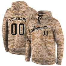 Charger l'image dans la galerie, Custom Stitched Camo Black-Cream Sports Pullover Sweatshirt Salute To Service Hoodie