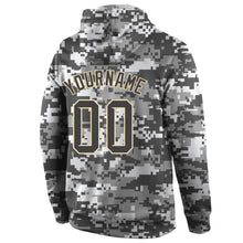 Загрузить изображение в средство просмотра галереи, Custom Stitched Camo Steel Gray-Cream Sports Pullover Sweatshirt Salute To Service Hoodie