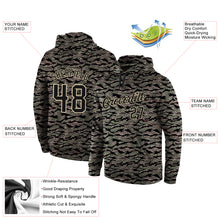 Charger l'image dans la galerie, Custom Stitched Camo Black-Cream Sports Pullover Sweatshirt Salute To Service Hoodie