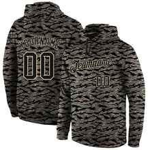 Charger l'image dans la galerie, Custom Stitched Camo Black-Cream Sports Pullover Sweatshirt Salute To Service Hoodie