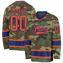 Laden Sie das Bild in den Galerie-Viewer, Custom Camo Orange-Royal Salute To Service Hockey Jersey