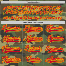 Laden Sie das Bild in den Galerie-Viewer, Custom Camo Red-Gold Salute To Service Hockey Jersey