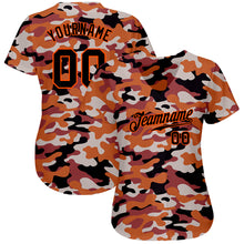 Загрузить изображение в средство просмотра галереи, Custom Camo Black-Orange Authentic Salute To Service Baseball Jersey