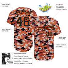 Загрузить изображение в средство просмотра галереи, Custom Camo Black-Orange Authentic Salute To Service Baseball Jersey
