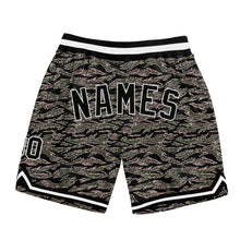 Загрузить изображение в средство просмотра галереи, Custom Camo Black-White Authentic Salute To Service Basketball Shorts