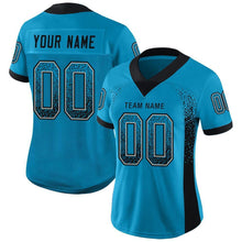 Laden Sie das Bild in den Galerie-Viewer, Custom Panther Blue Black-Gray Drift Fashion Football Jersey