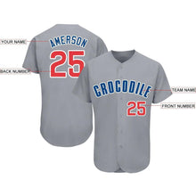 Загрузить изображение в средство просмотра галереи, Custom Gray Red-Royal Baseball Jersey