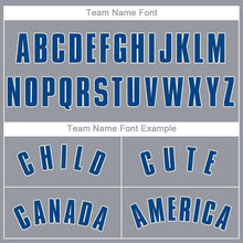 Загрузить изображение в средство просмотра галереи, Custom Gray Red-Royal Baseball Jersey