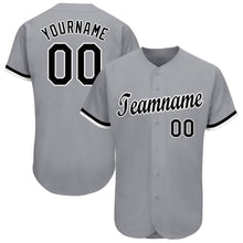 Загрузить изображение в средство просмотра галереи, Custom Gray Black-White Baseball Jersey